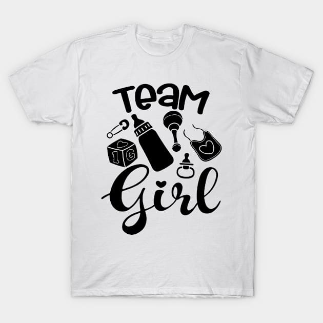 Cute Team Girl, Gender Reveal, It's A Baby Girl, Gift For Men, Women & Kids T-Shirt by Art Like Wow Designs